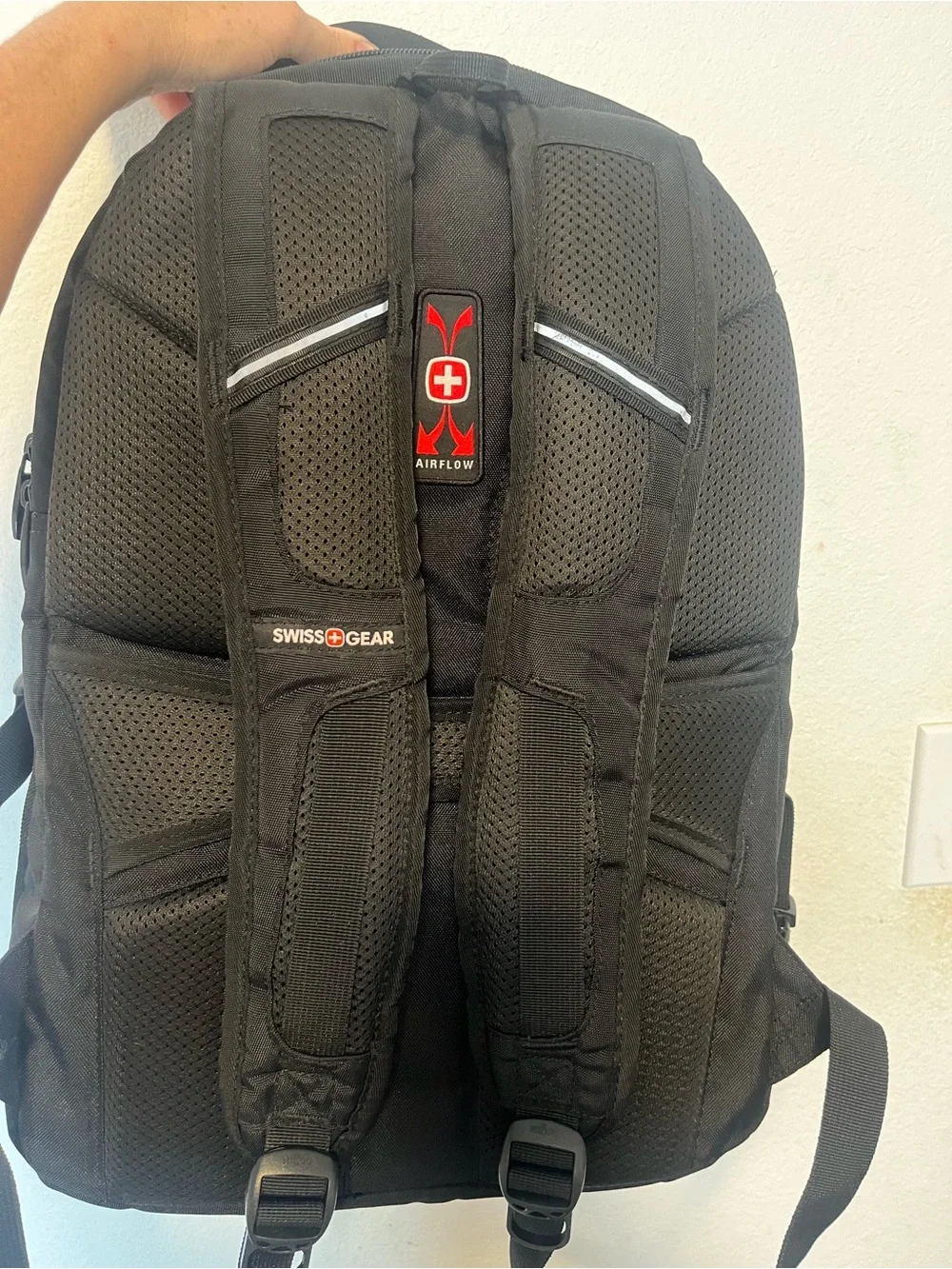 SwissGear Black and Red Logo Travel Backpack Excellent condition